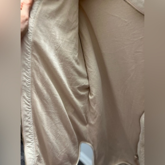 Varley Marney Sherpa Jacket Cream M | Oversized Ribbed Neck Longline Cozy Winter - Picture 15 of 15